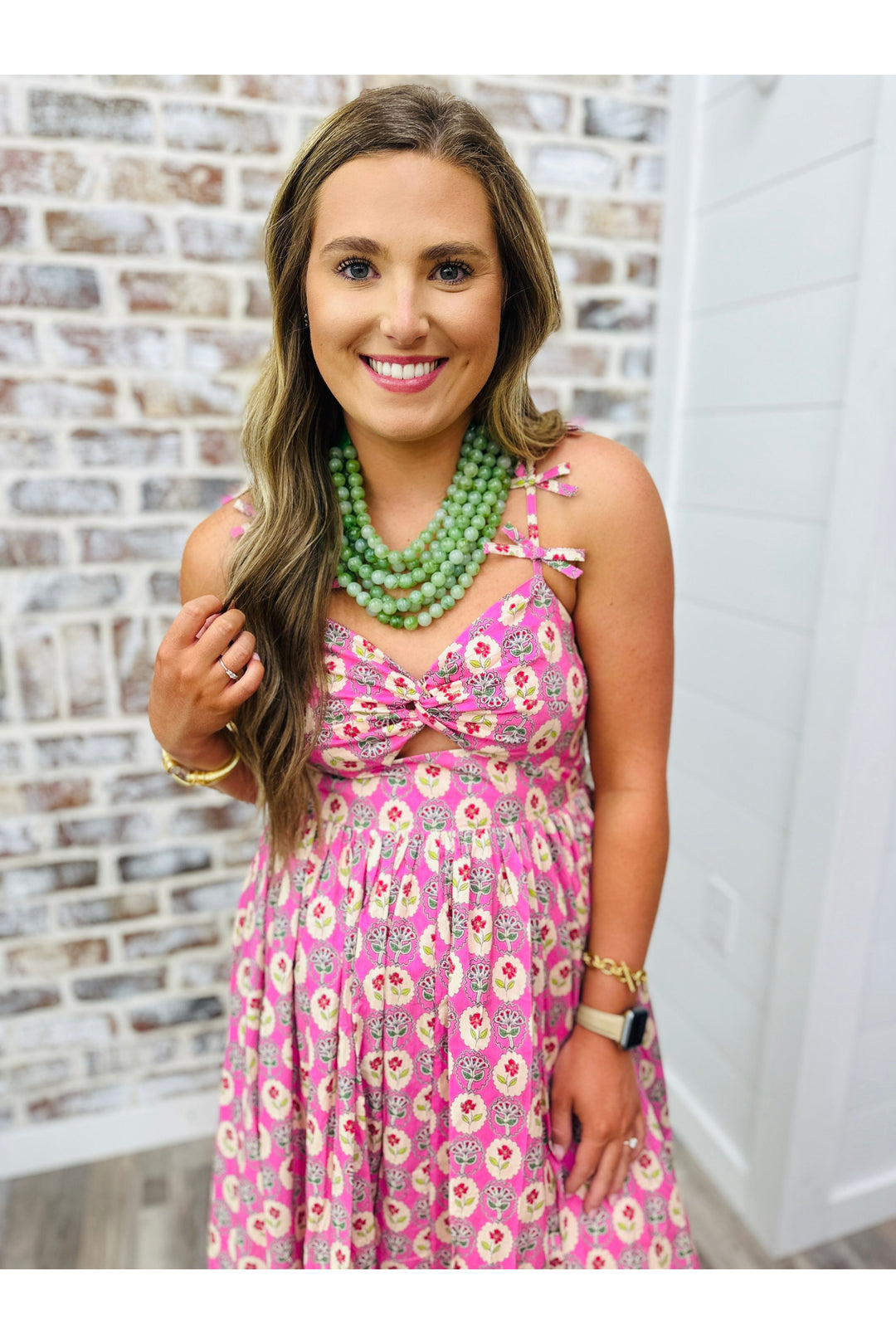 Bow Straps Midi Dress