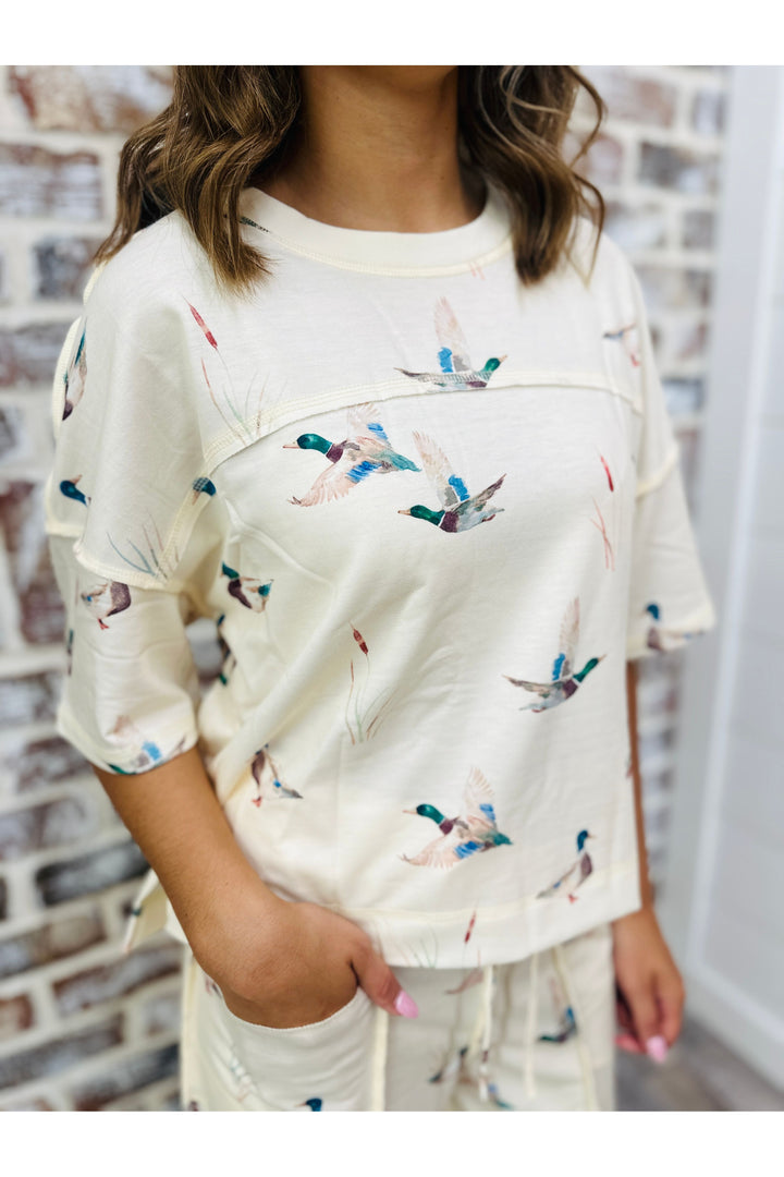 Mallard Print Pants Set