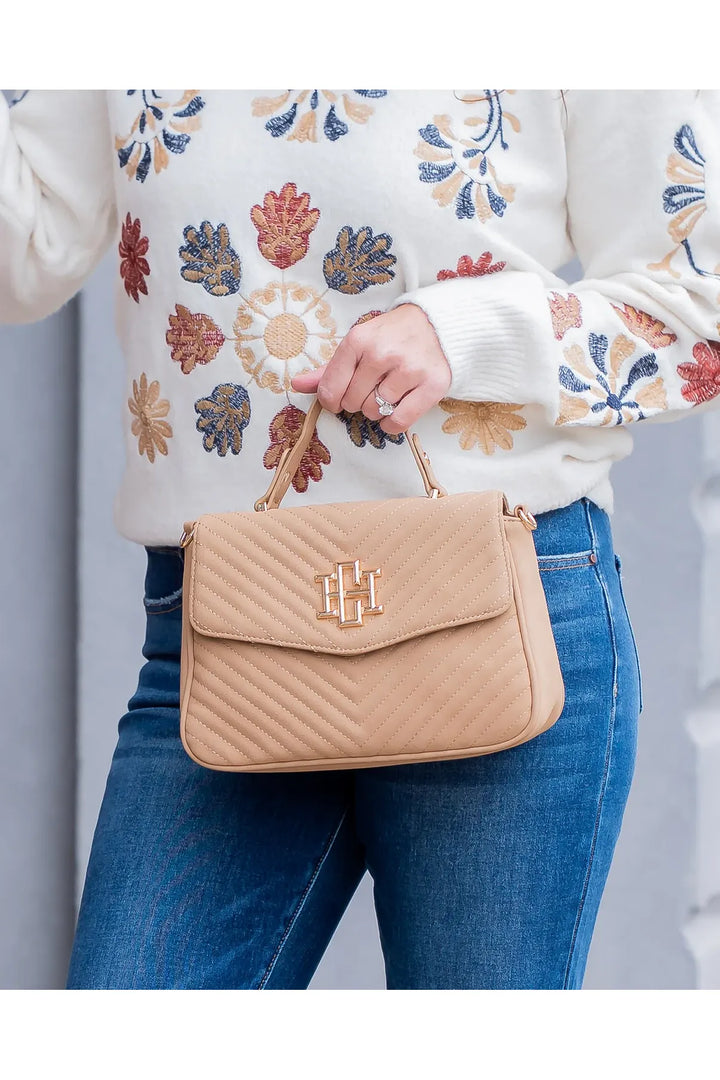 Sinclair Quilted Crossbody Latte S VQ