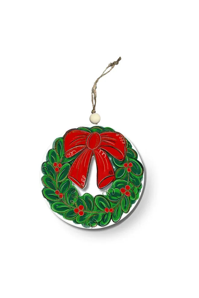 Christmas wreath ornament