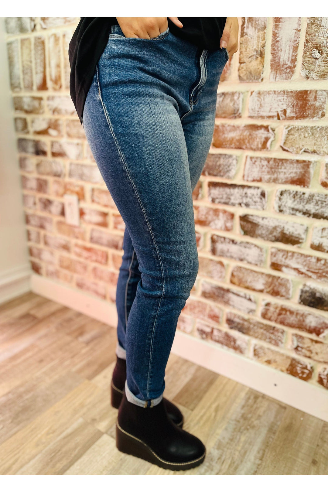 Risen Dark High Rise Basic Skinny
