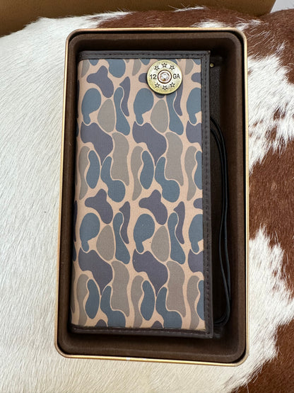 Old School Camo Long Wallet