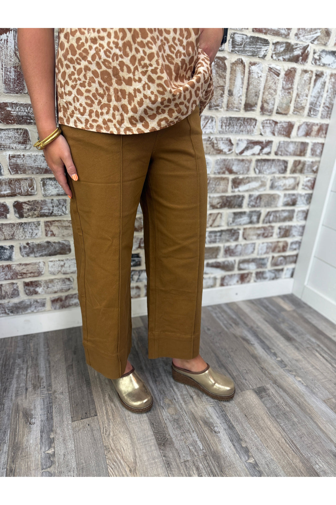 Camel Wide Leg Pants