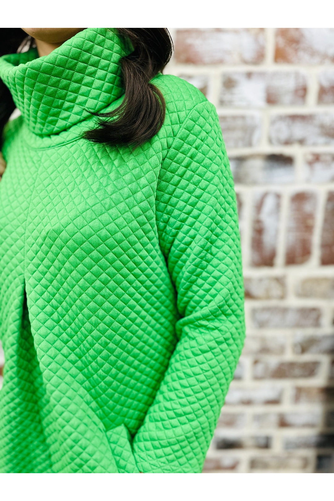 Green Vickie Quilted Dress