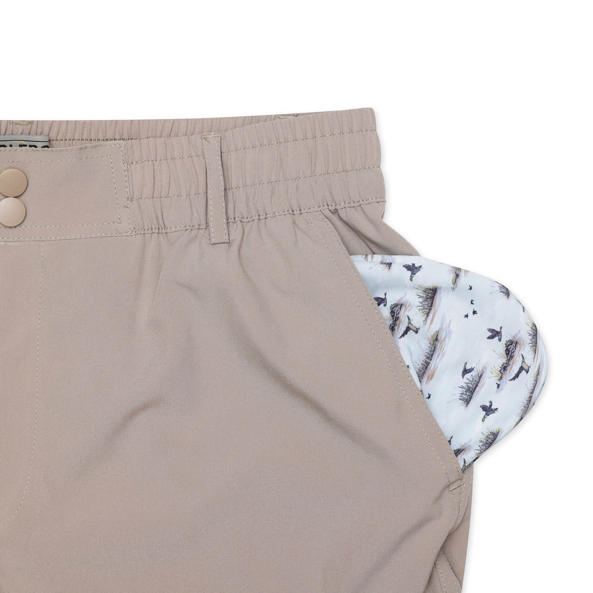 Burlebo | Everyday Short - Cobblestone Khaki Duck Hunt Pocket
