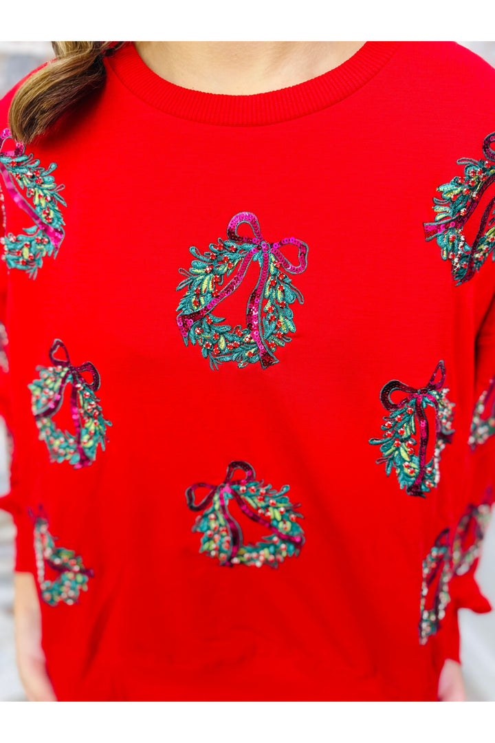 Mary Square| Sweatshirt Millie Berry Wreaths