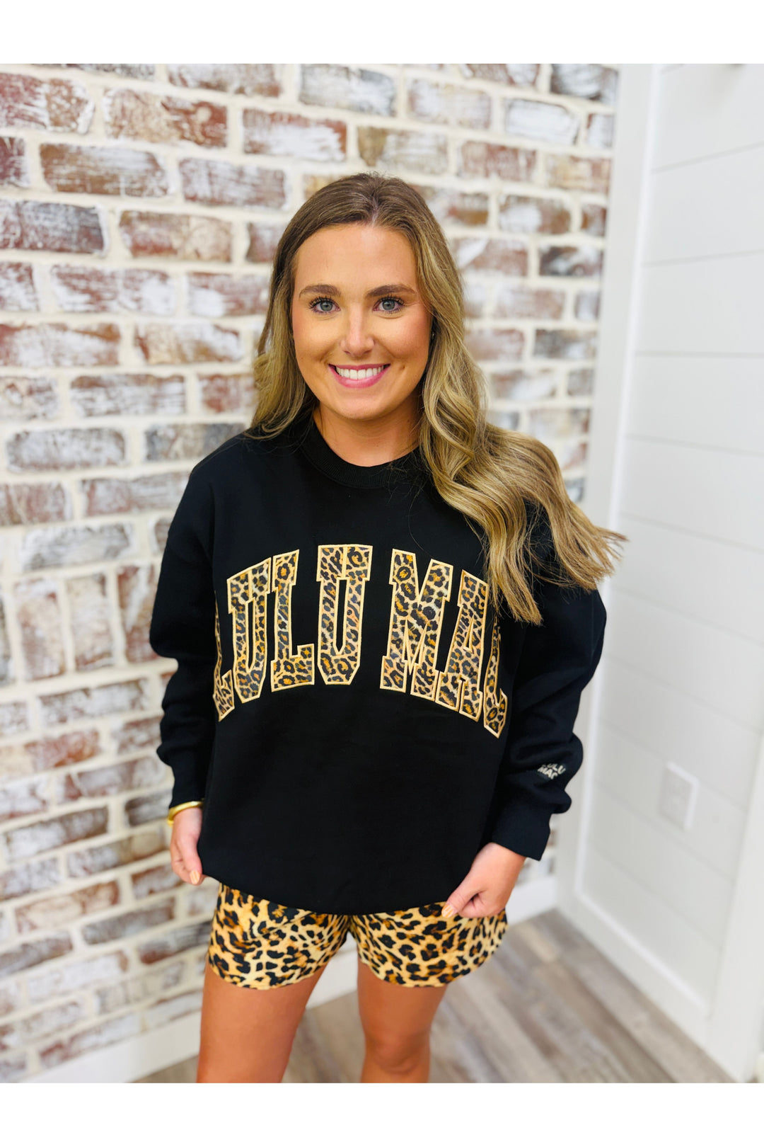 Lulu Mac Black Leopard Sweatshirt