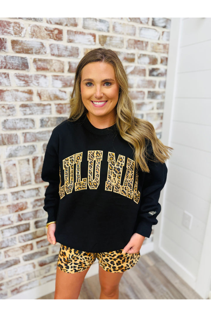 Lulu Mac Black Leopard Sweatshirt