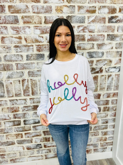 Holly Jolly Tinsel Sweatshirt