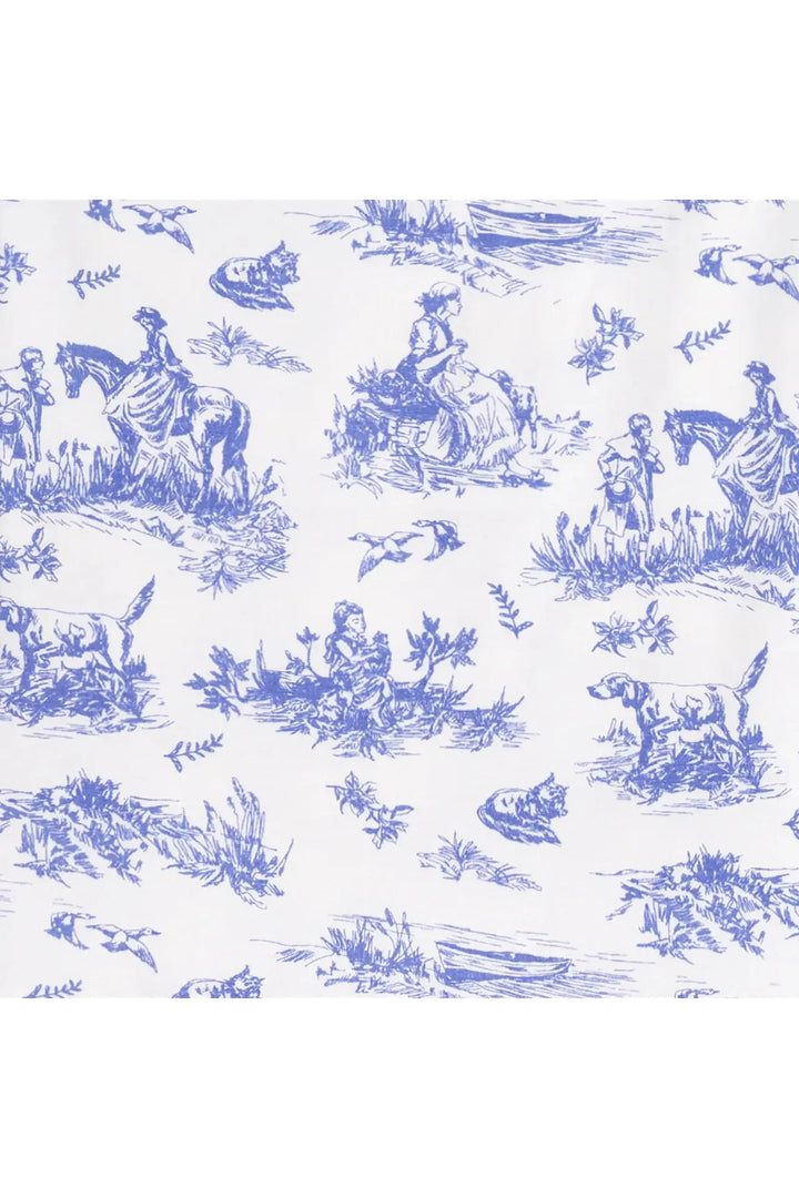 Baby Girl's Toile De Jouy Bamboo Romper