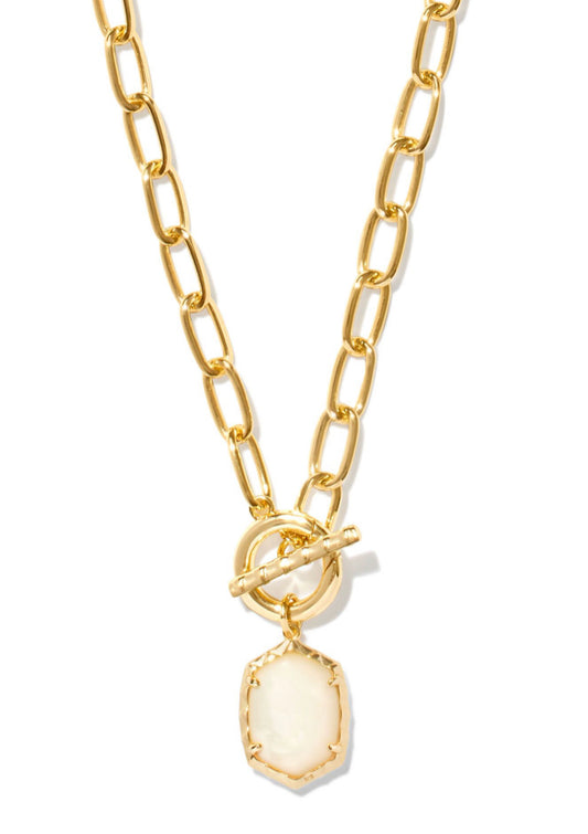 Kendra Scott| DAPHNE LINK AND CHAIN NECKLACE GOLD IVORY MOTHER OF PEARL