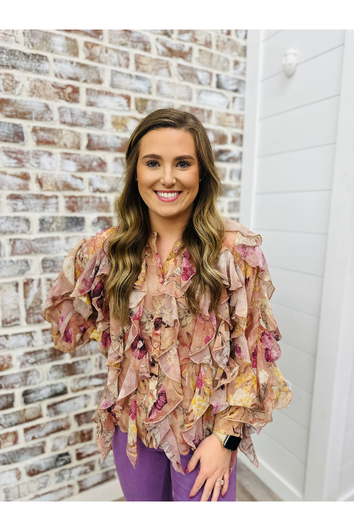 Floral Chiffon Top