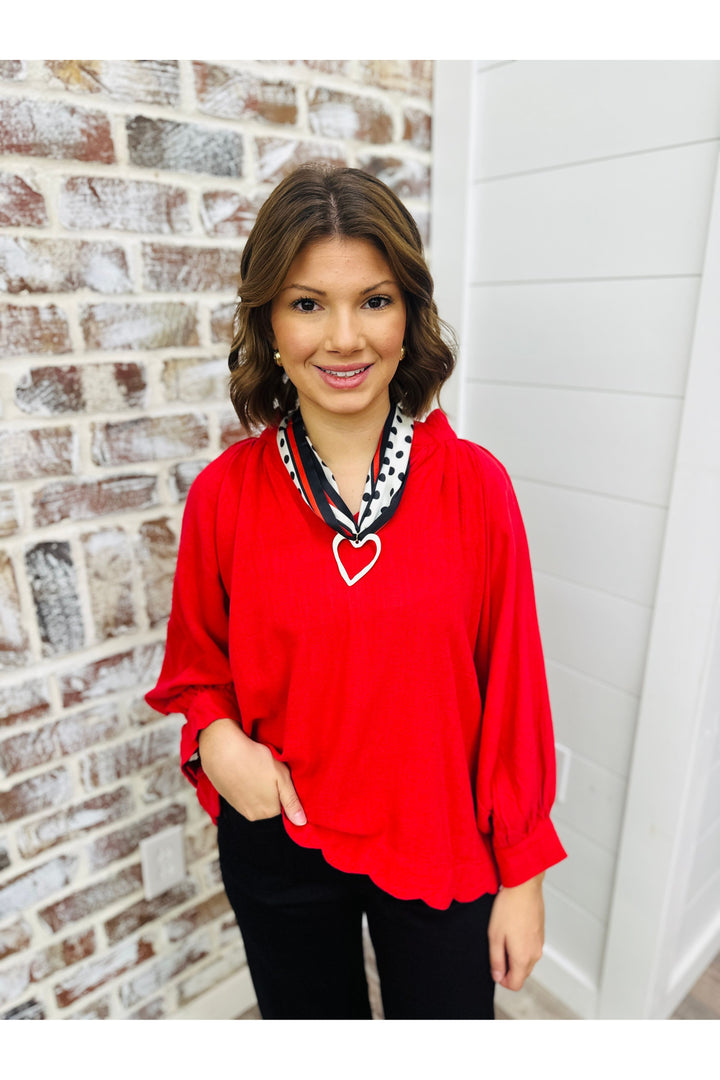 Classy in Red Top