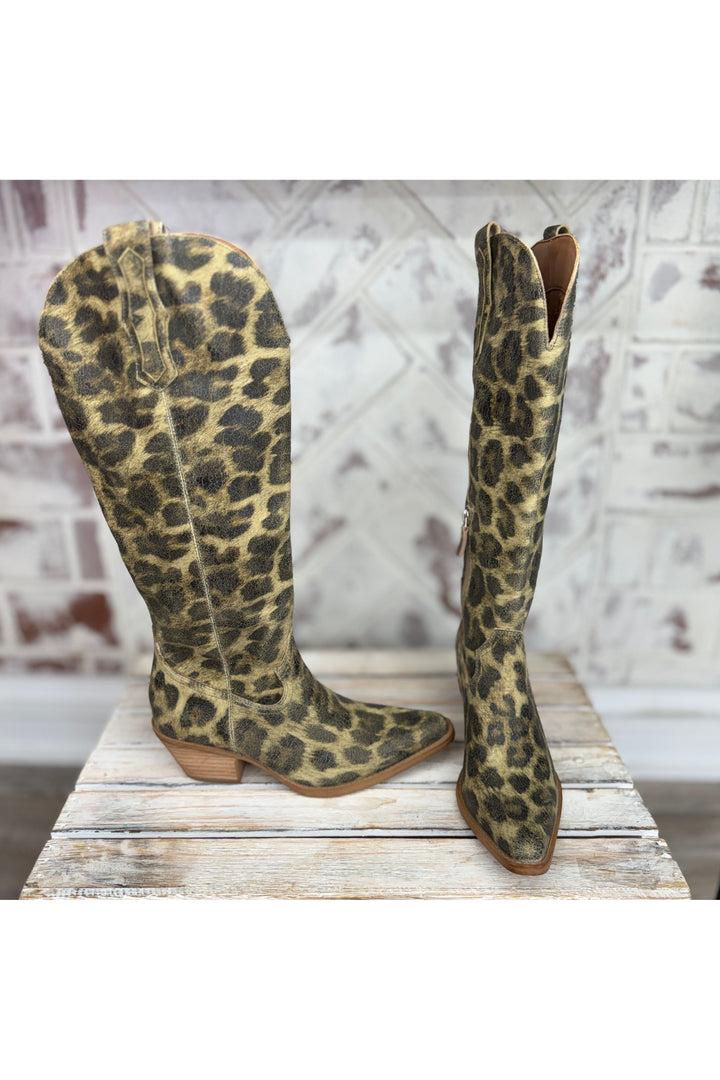 Tess Fierce Leopard Boots