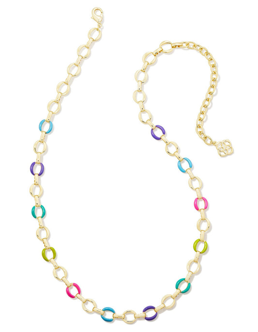 Kendra Scott| KELSEY CHAIN NECKLACE GOLD MULTI MIX