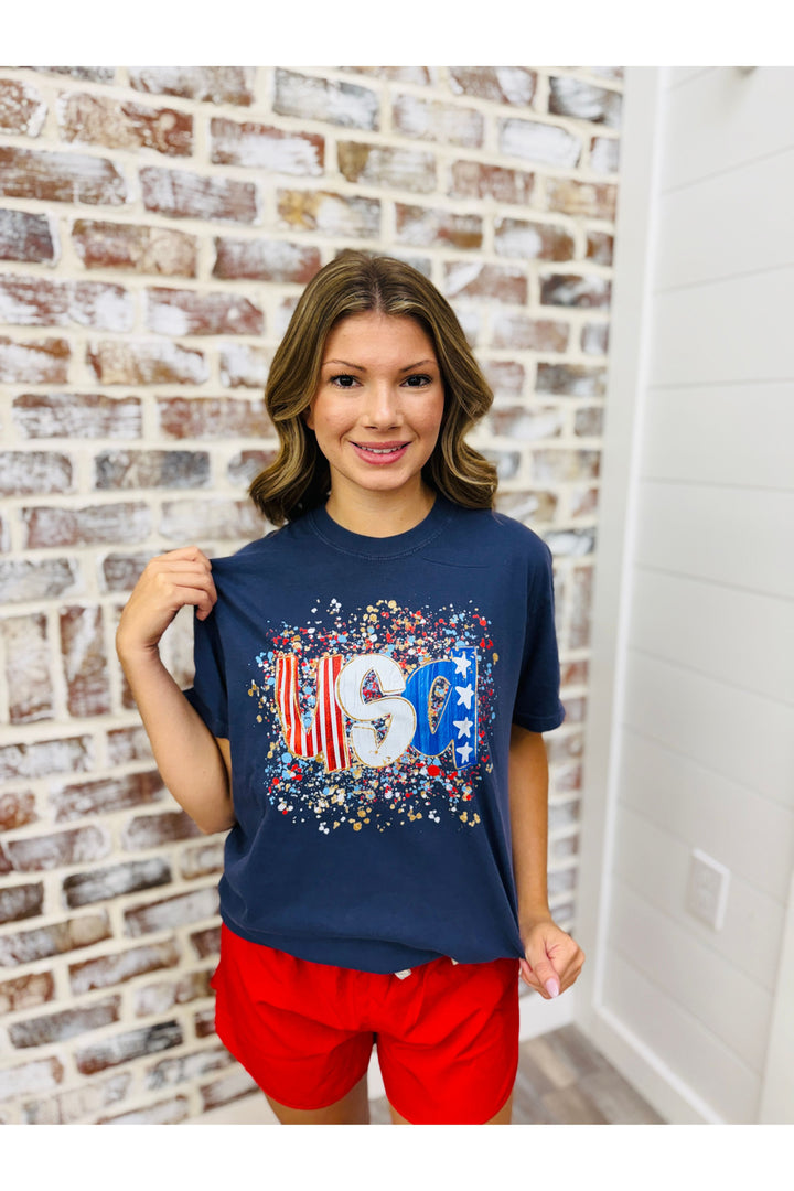 Sparkled USA Tee