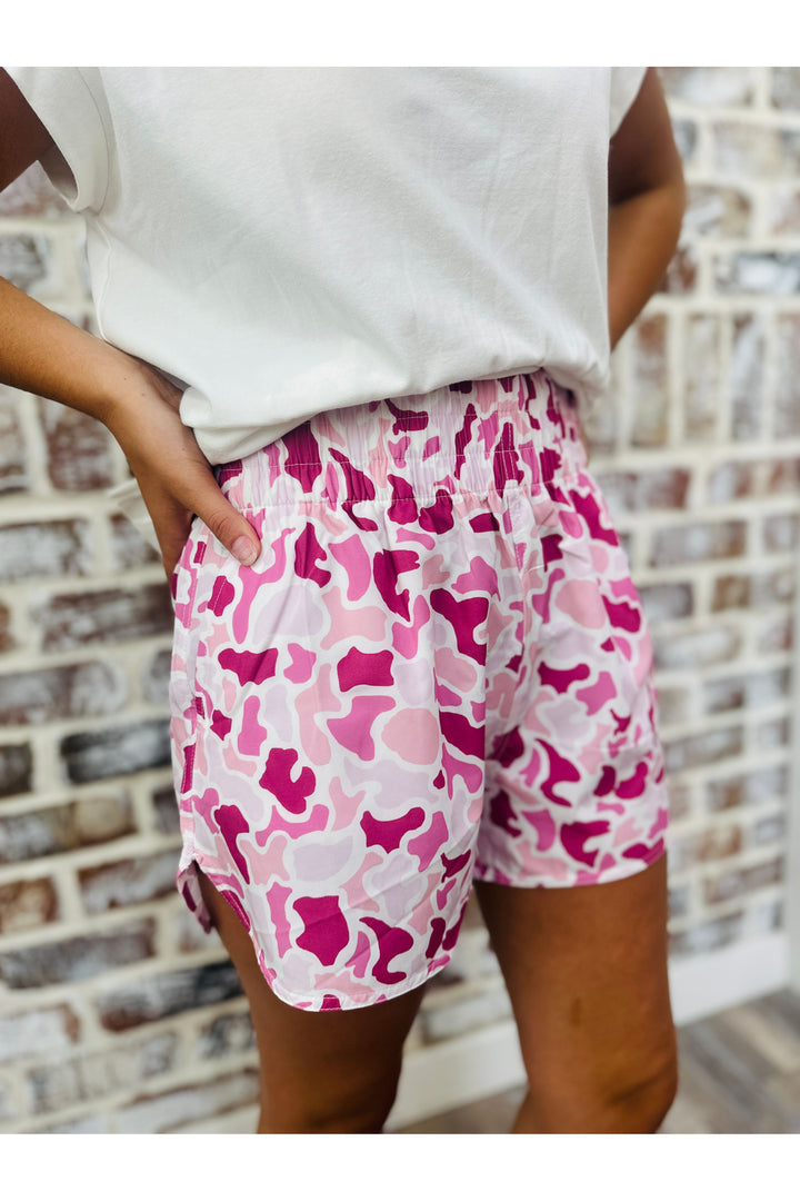 Local Girl | High Waisted Volley Shorts in Localflage Pink