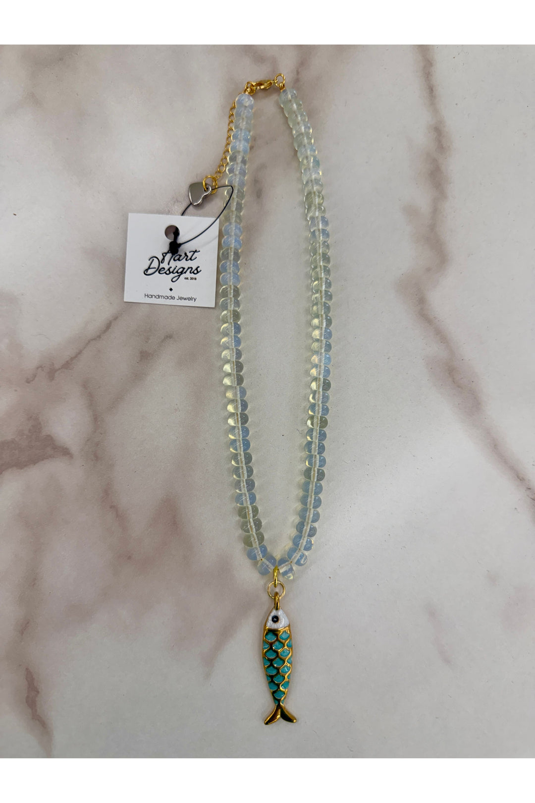 Iridescent Fish Necklace