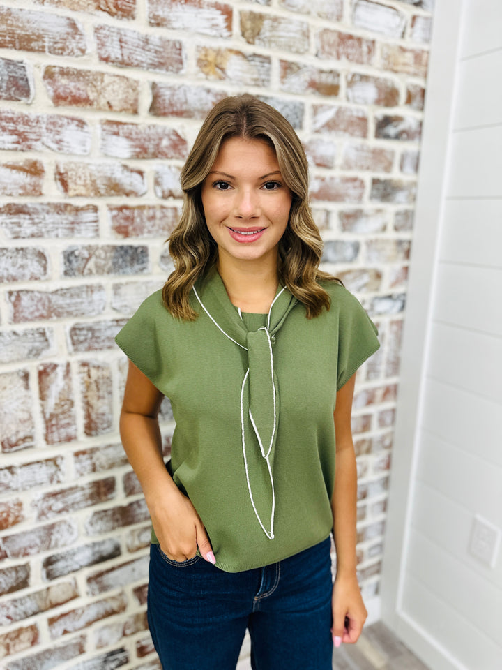 Olive Ties Top