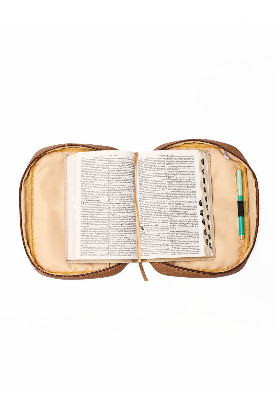 Mary Square Bible Cover | Camel