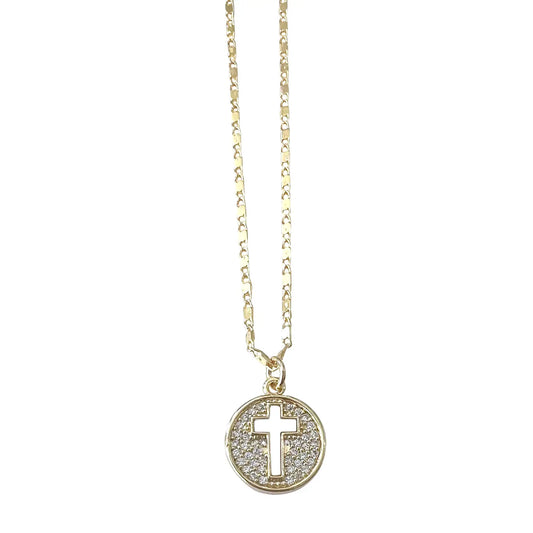 Gemelli~ Stevie Necklace-Cross Coin