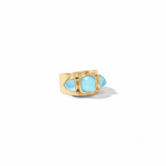 Julie Vos| Aquitaine Ring~Iridescent Capri Blue~size 8
