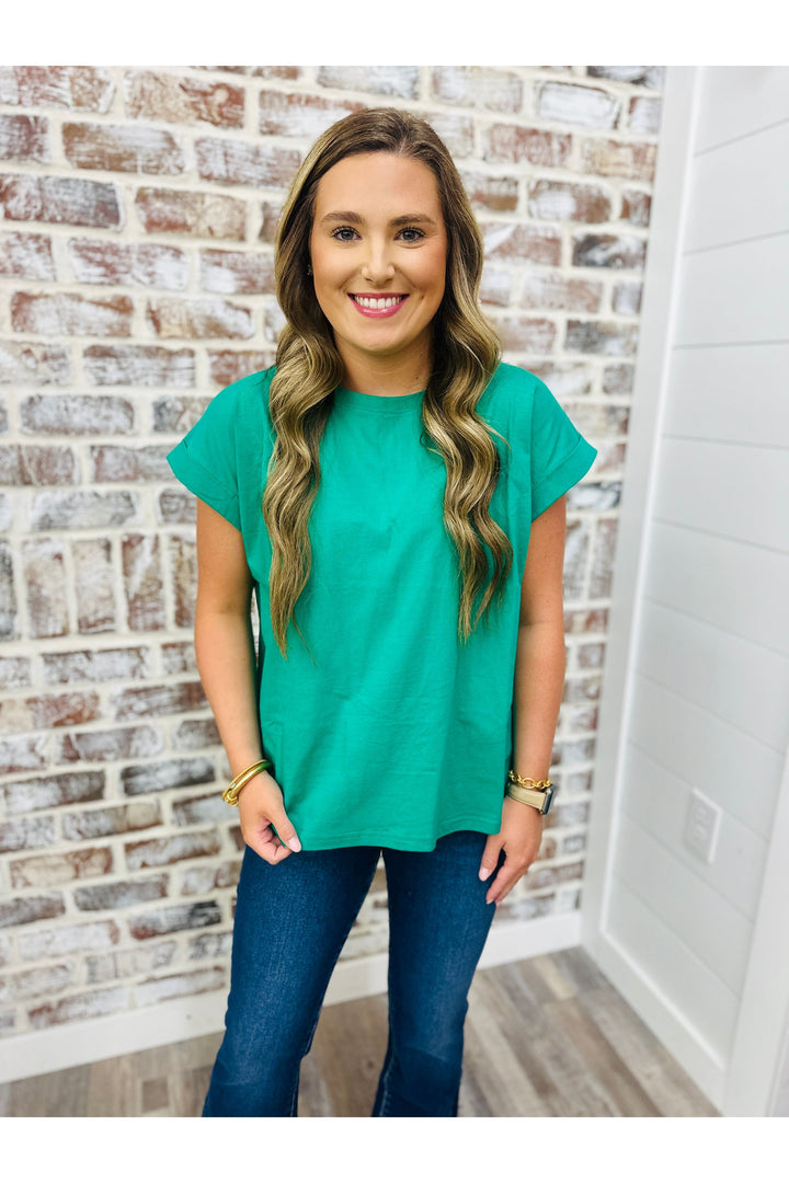 Emerald Solid Cotton Top