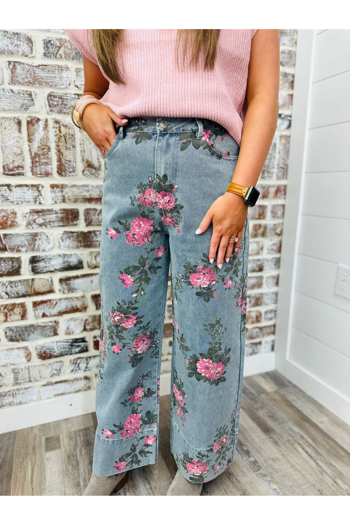 Floral Moment Wide Leg Pant