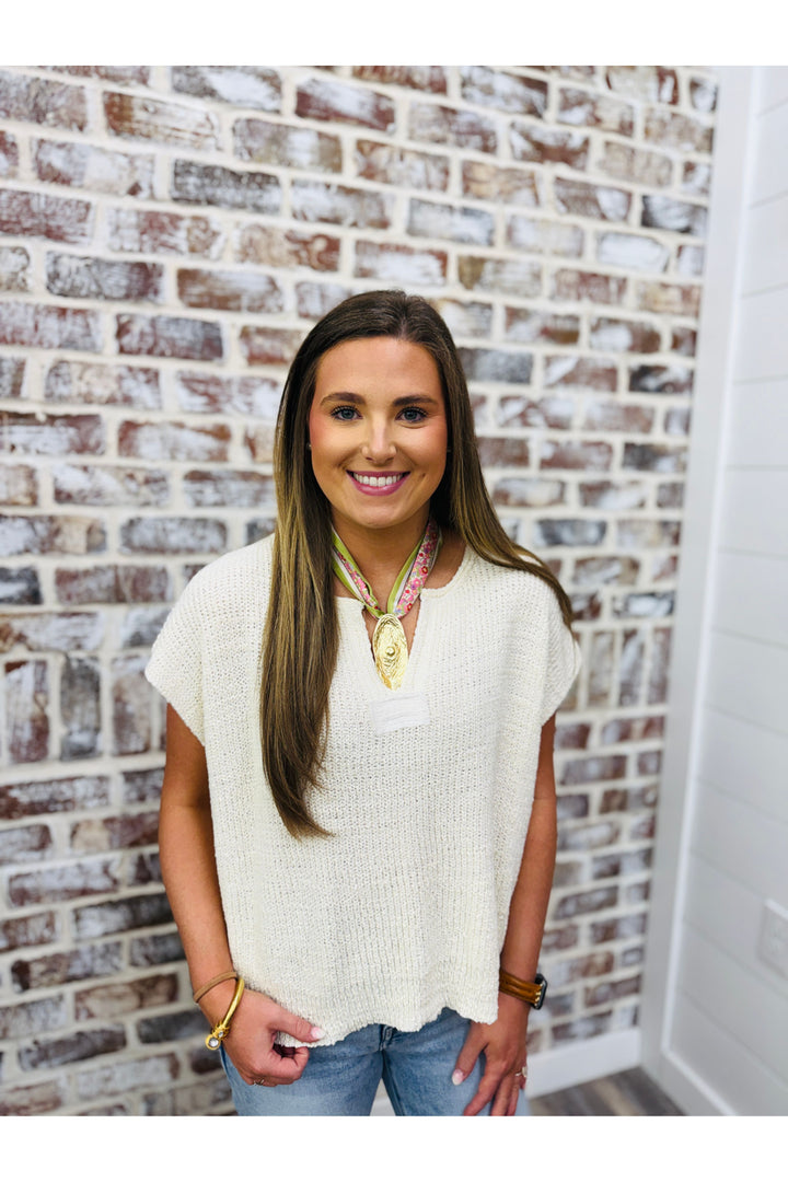 Knit Sweater Top - Ivory