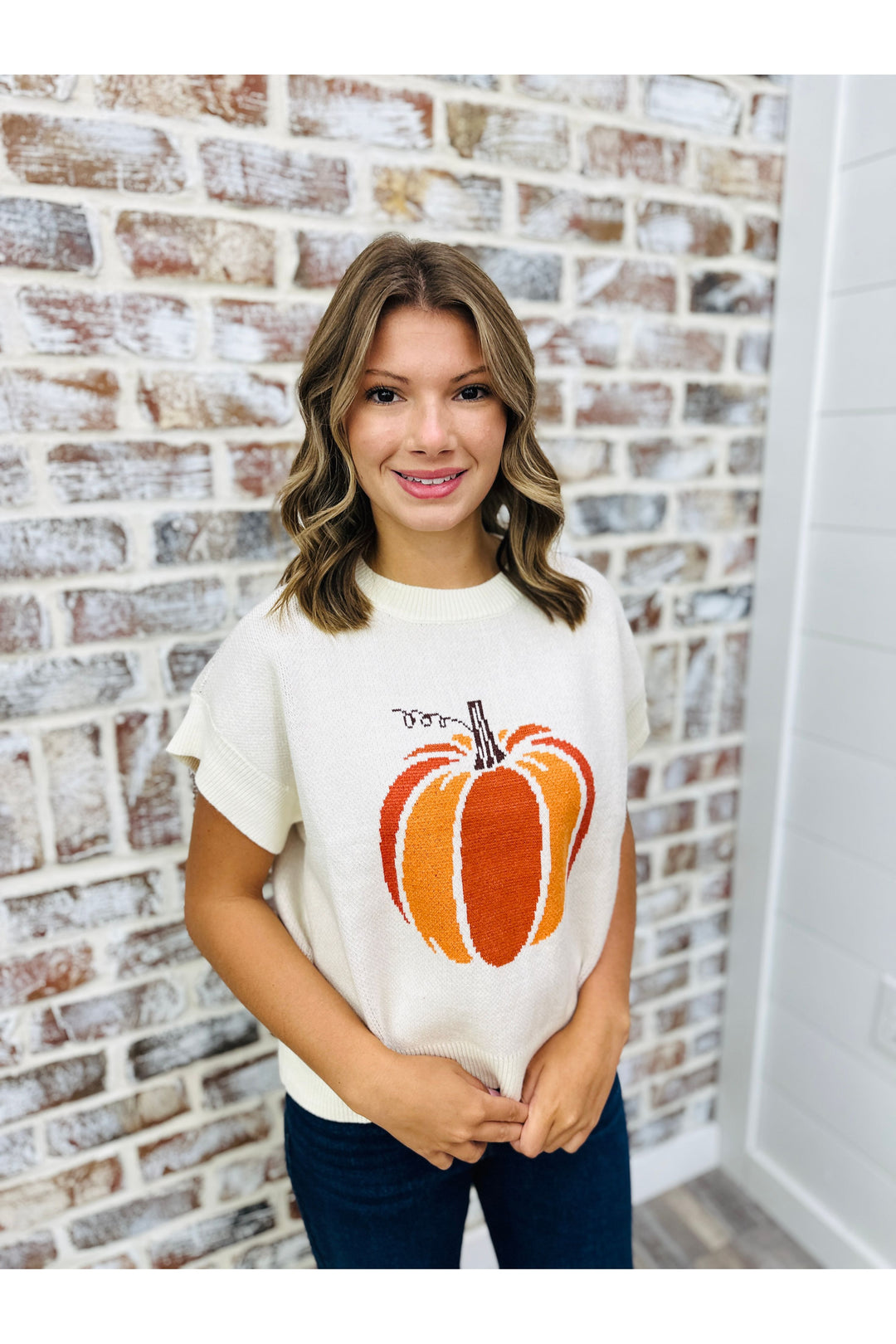 Pumpkin Sweater Top