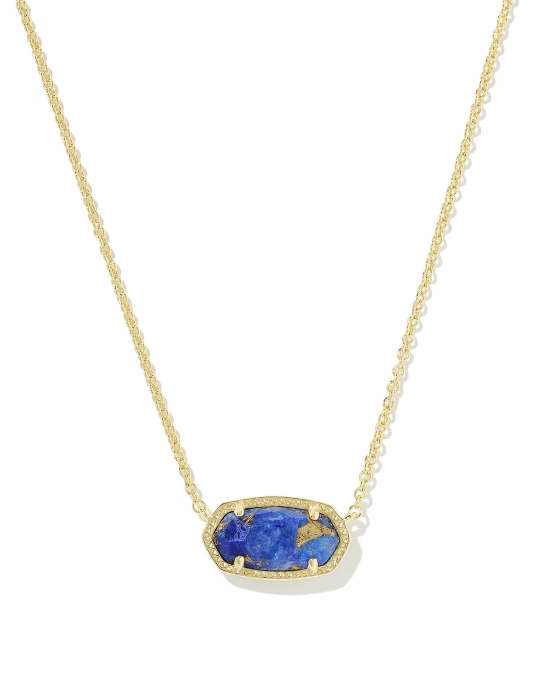 Kendra Scott | Elisa Gold Pendant Necklace - Bronze Veined Blue Lapis