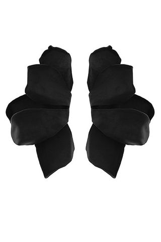 Black Fan Earrings