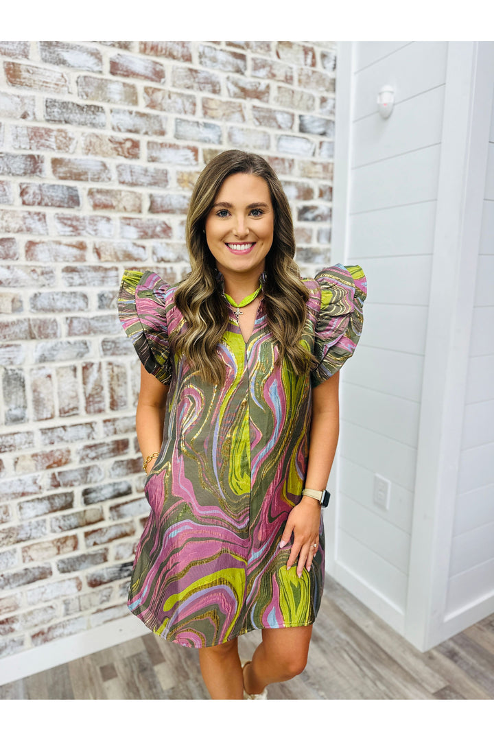 Gorgeous in Jacquard Dress