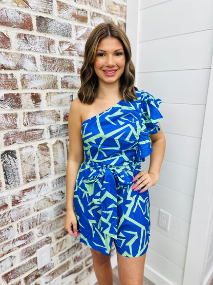 Aloha One Shoulder Romper