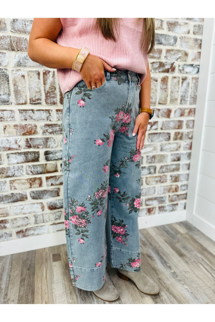 Floral Moment Wide Leg Pant
