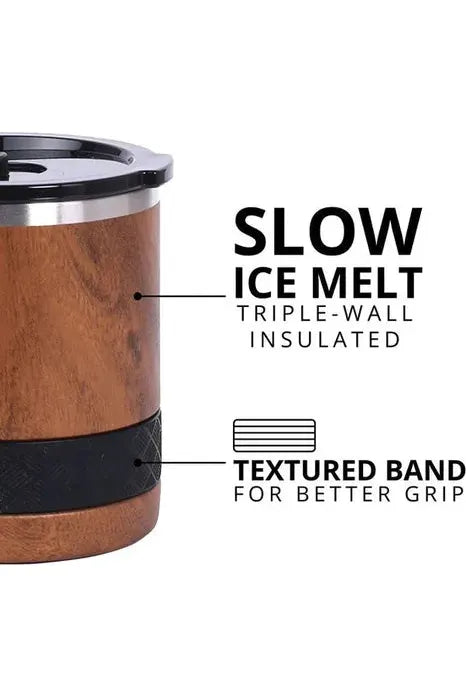 Recess 10oz Rocks Tumbler - Teakwood