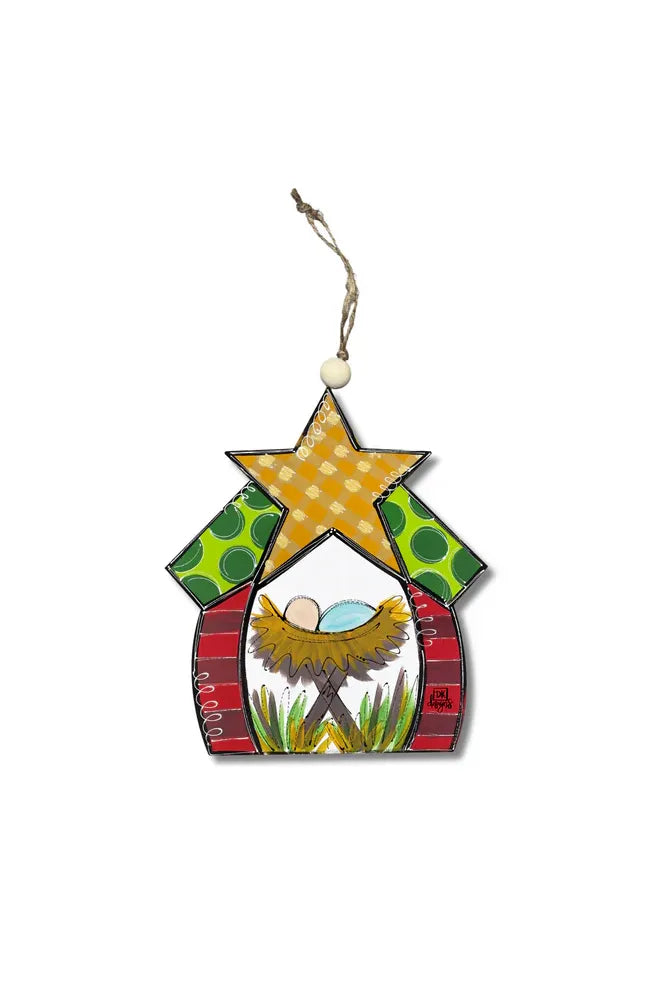 Star nativity baby Jesus ornament