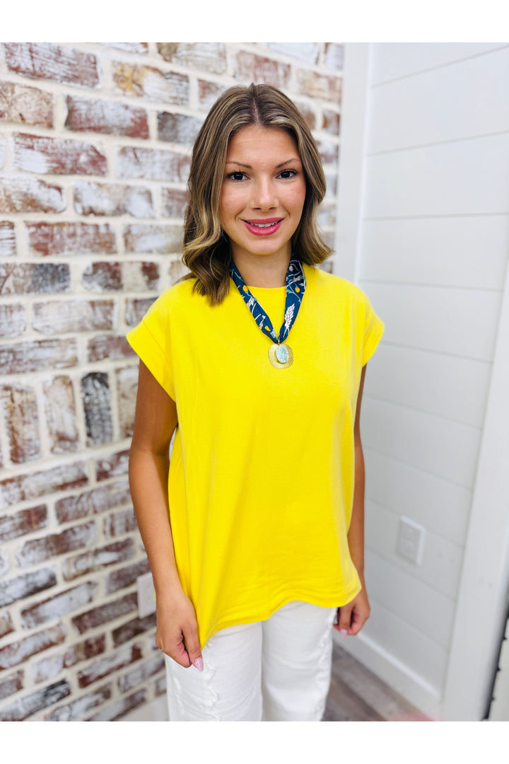 Yellow Short Sleeve Top