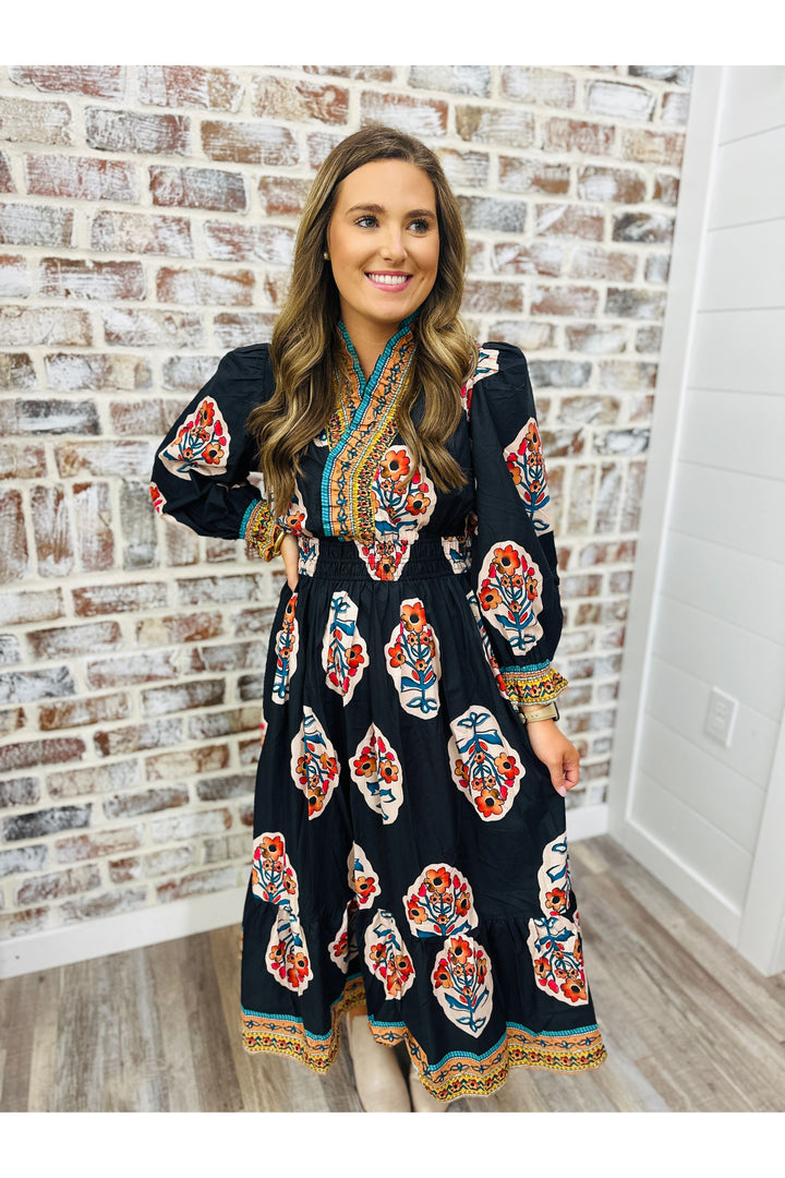 Fall For Florals Midi Dress