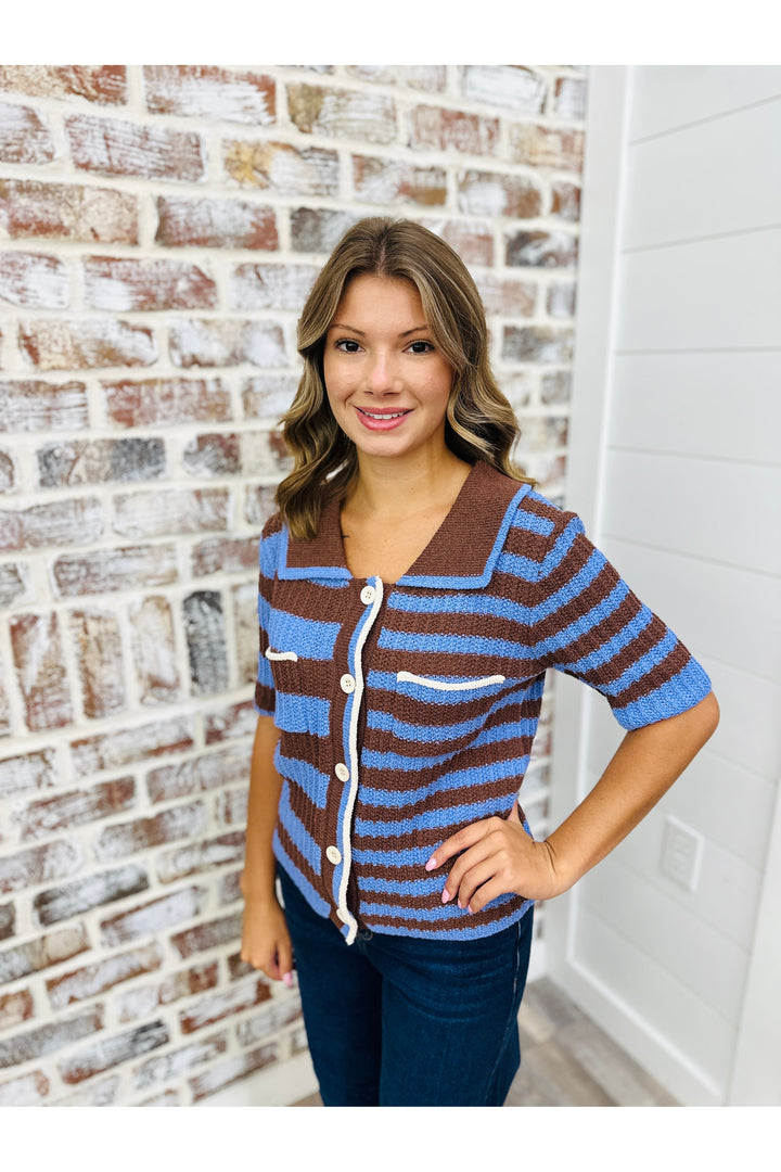 Knit Stripes Top