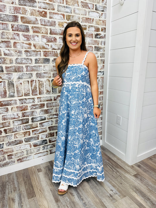 Coastal Flowers Maxi Dress