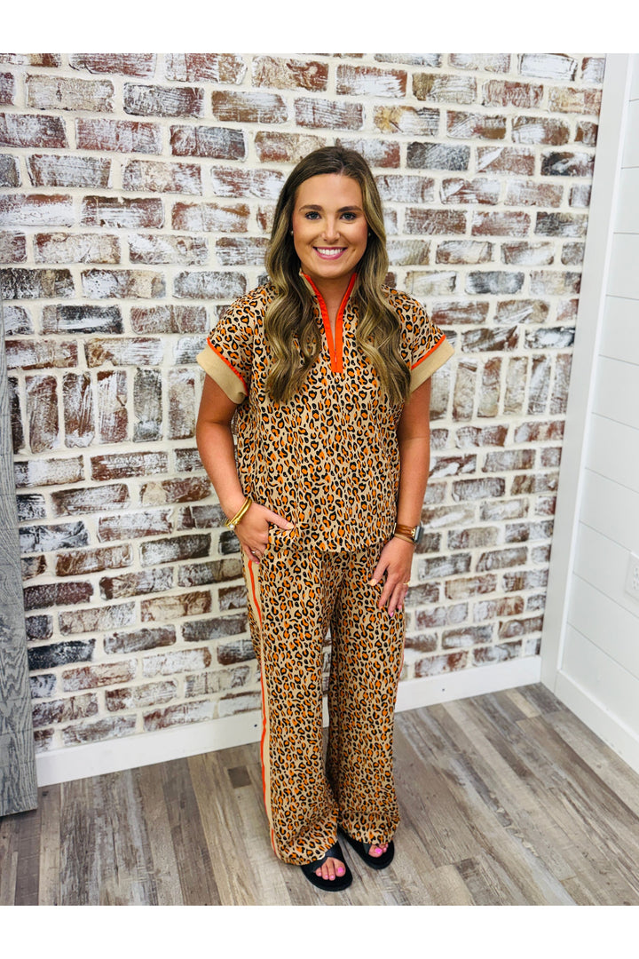 Orange Crush Leopard Pants