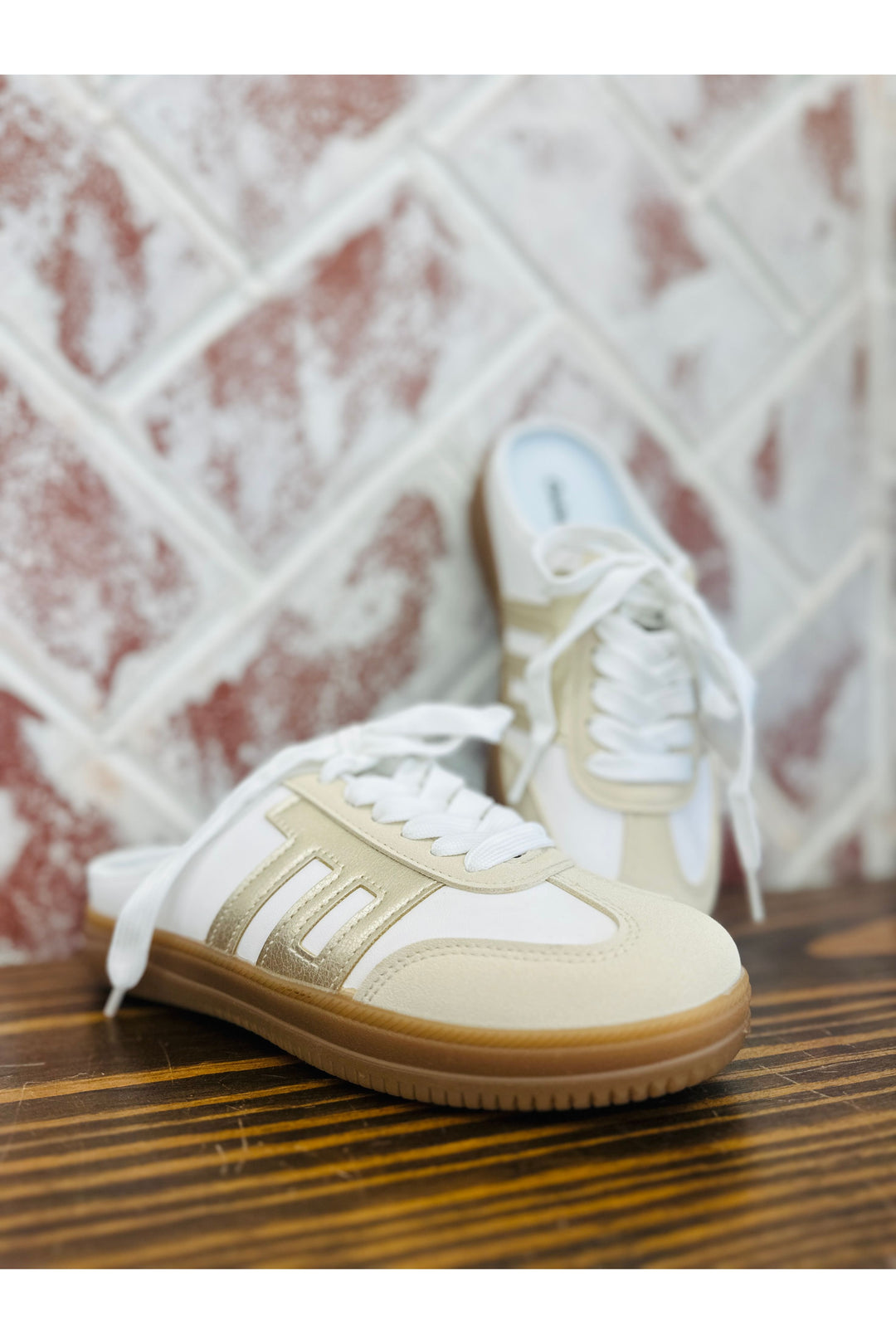 Giana Gold Combo Sneaker Slides