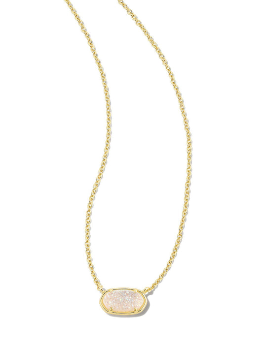 Kendra Scott| GRAYSON STONE PENDANT NECKLACE GOLD IRIDESCENT DRUSY