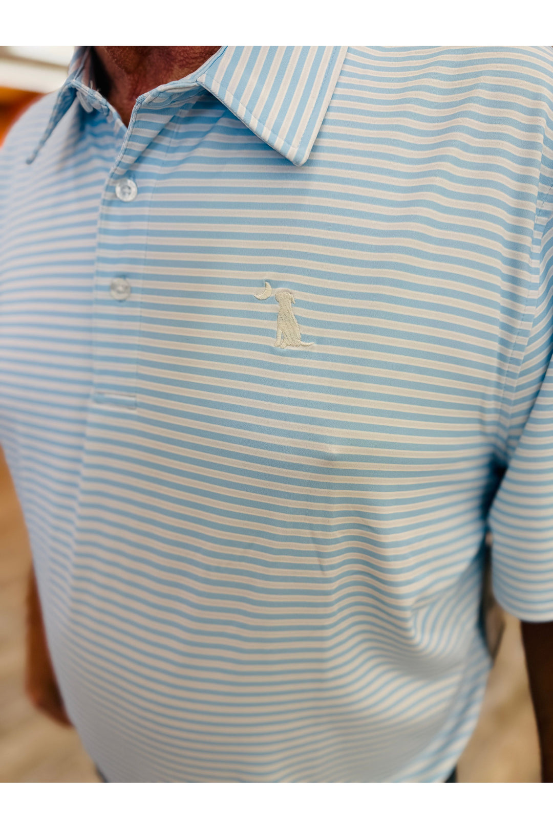 Local Boy | Surfside Polo - Ice Blue/Light Sand/White