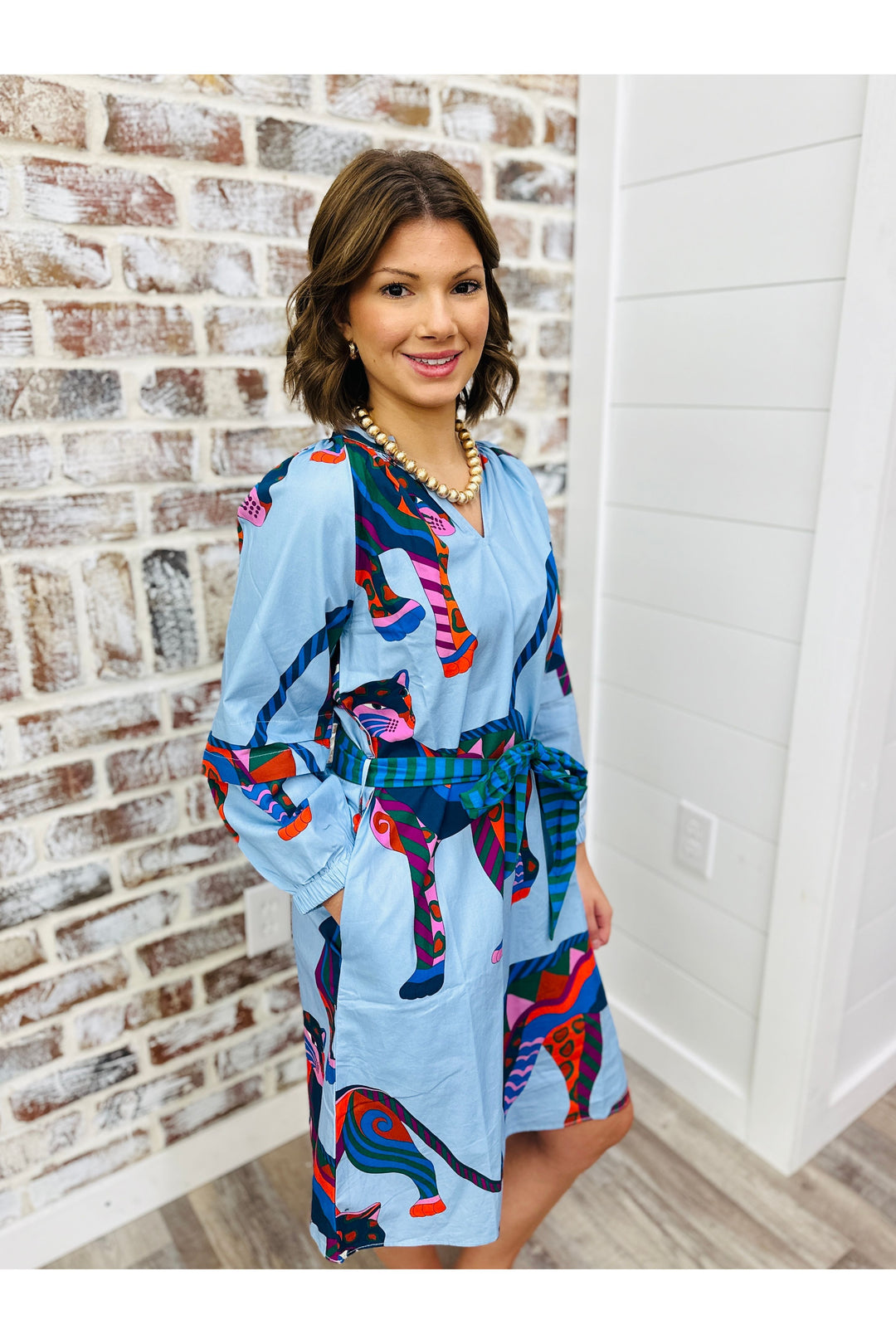 Abstract Cheetah Dress