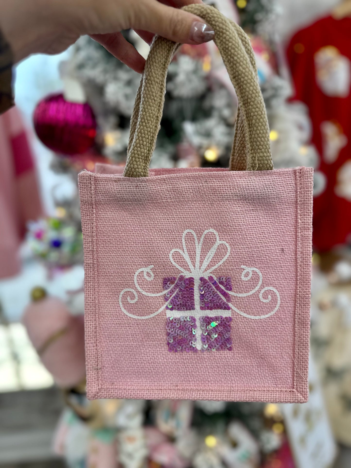 Glitzy Present Petite Gift Tote 7x7x5