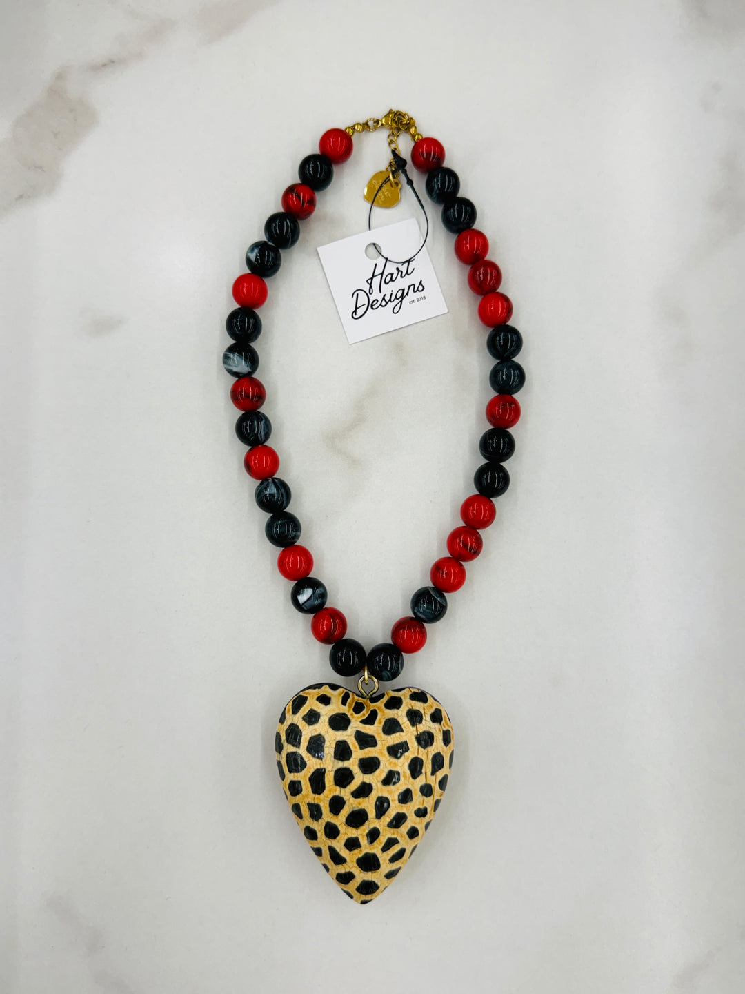 Spotted Heart Game Day Glam Necklace
