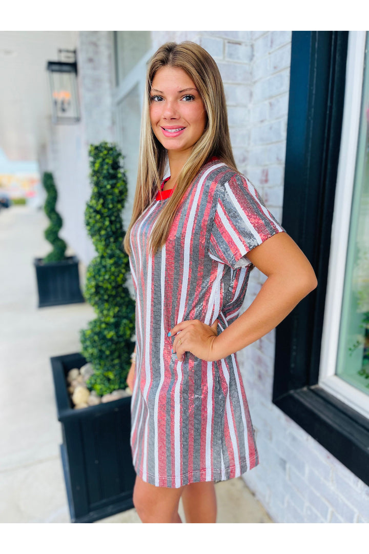 Julia Red & Black Dress