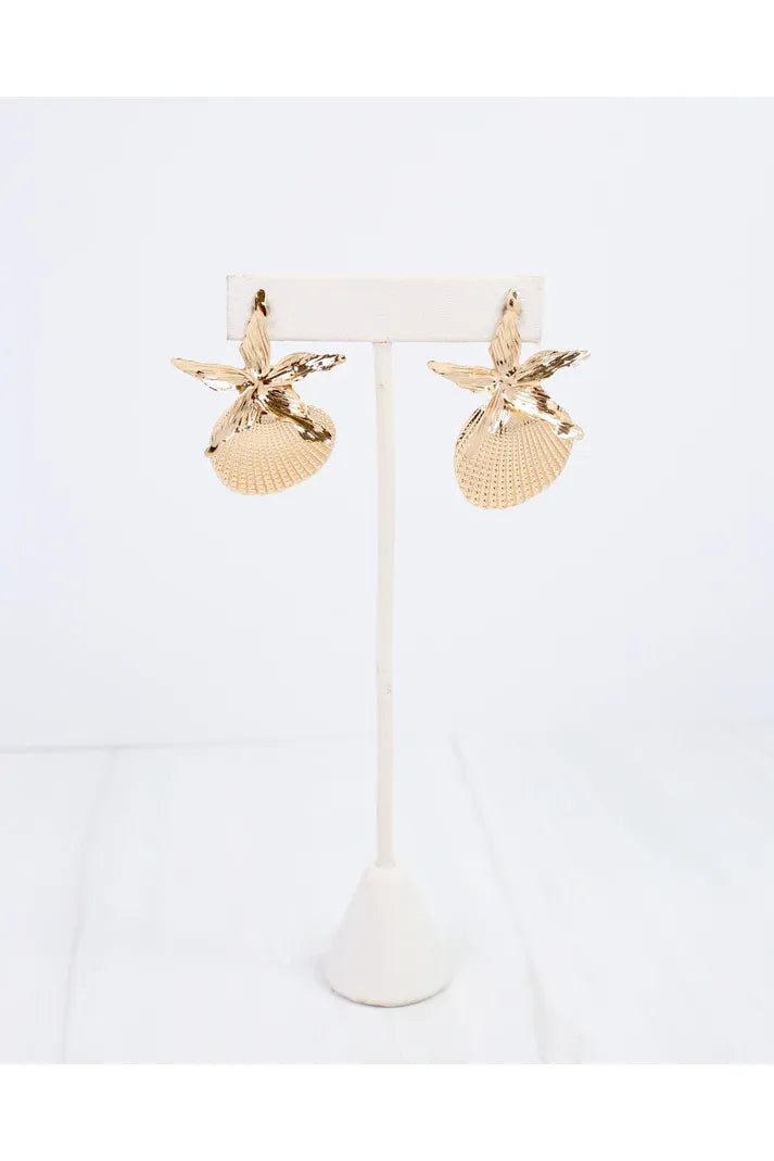 Padua Sealife Drop Earring WR Gold